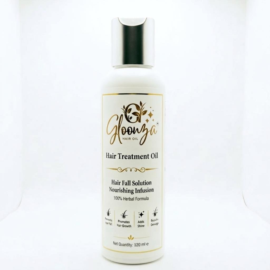 Gloonza Hair Treatment Oil 100% Herbal Hair Fall Solution (120 ml) - Image 2
